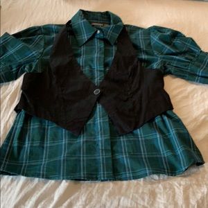 Apt 9 button up top with vest